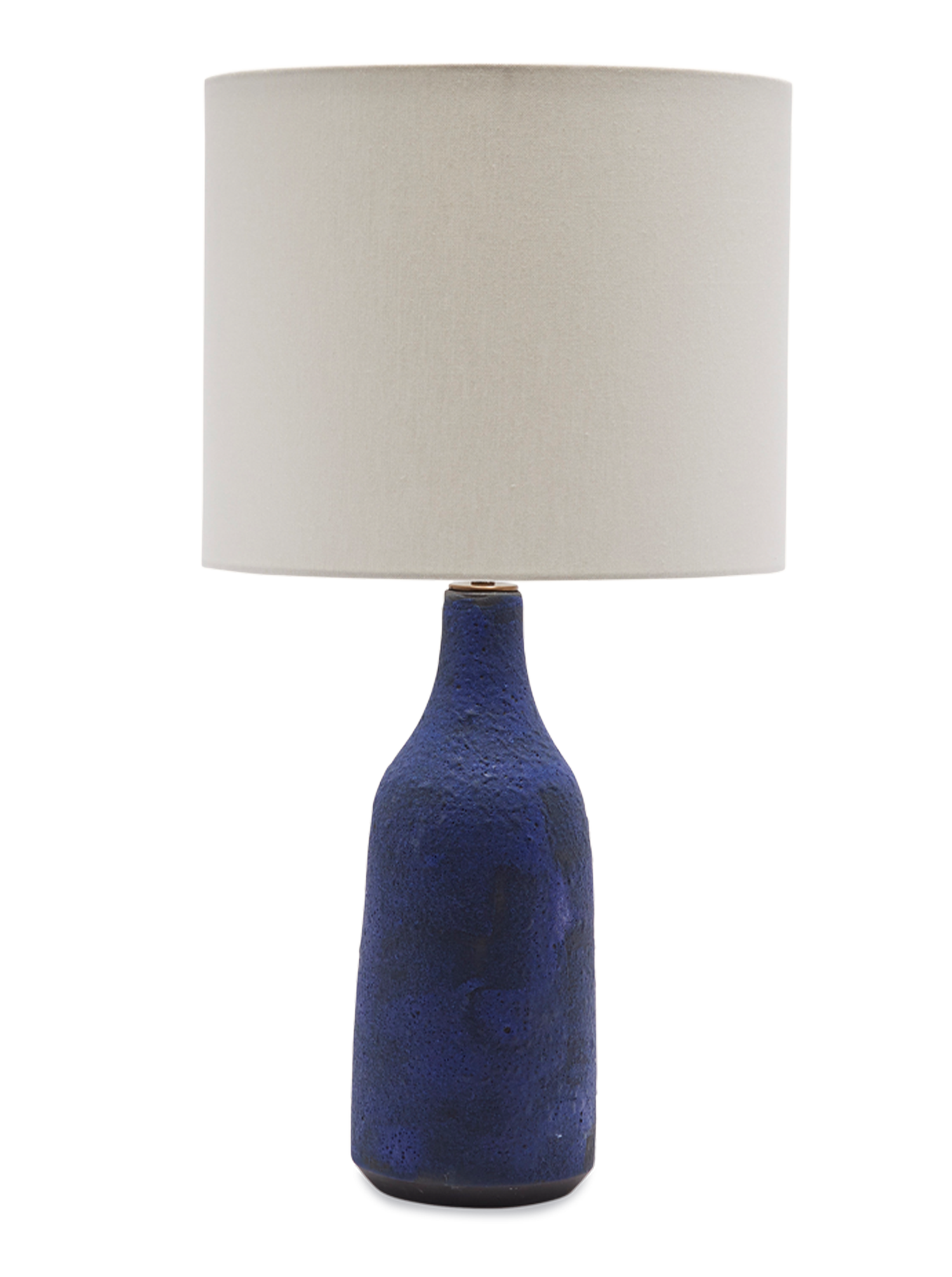 Large Bottle Lamp - Brushed Cobalt