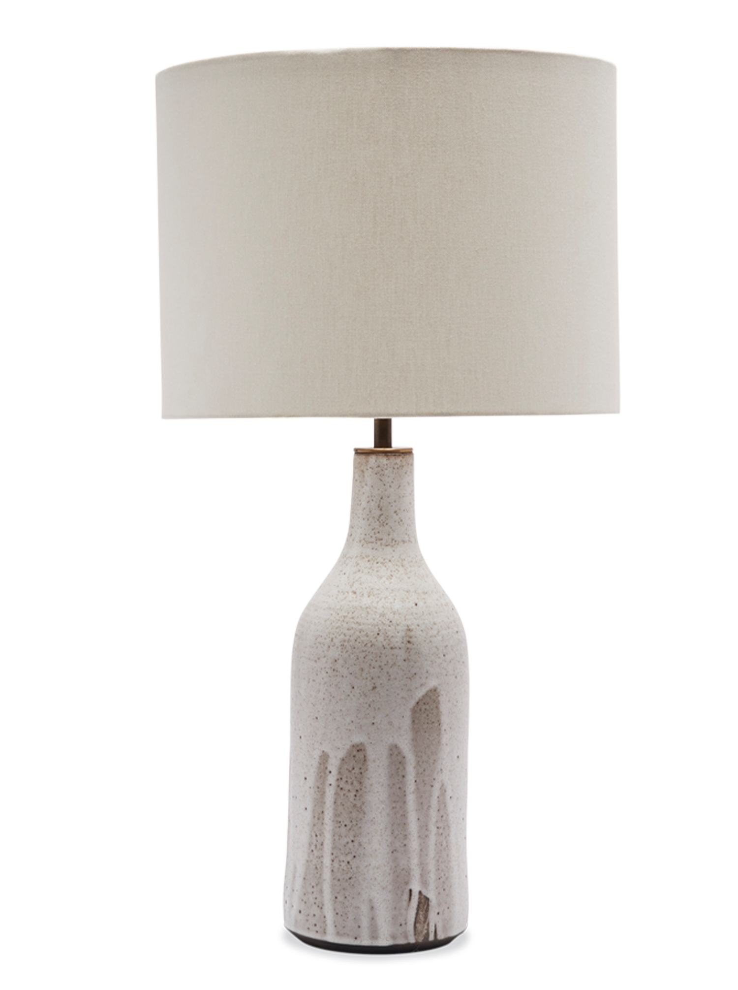 Large Bottle Lamp - Poured White