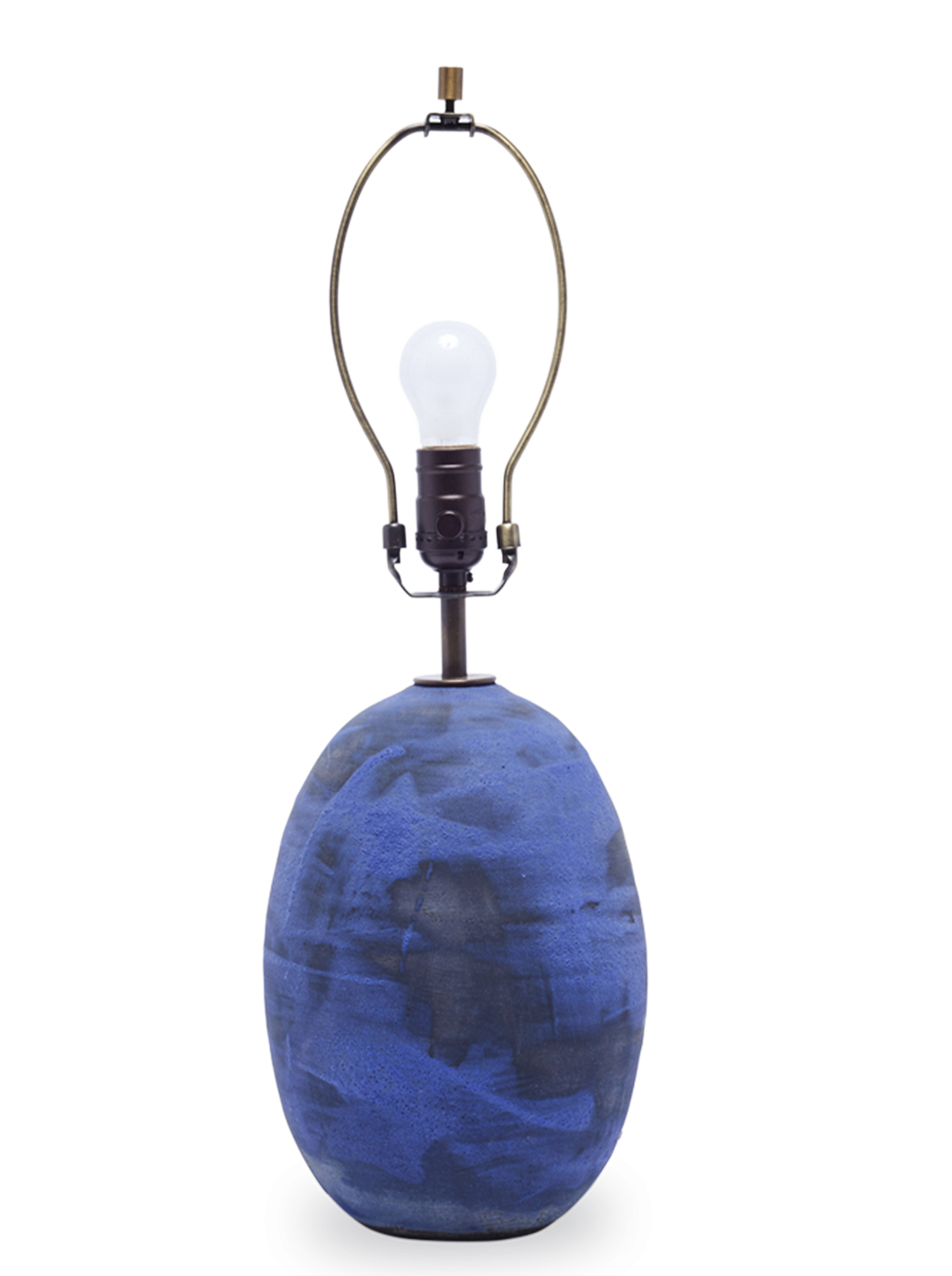 Oval Lamp - Dry Blue Matte