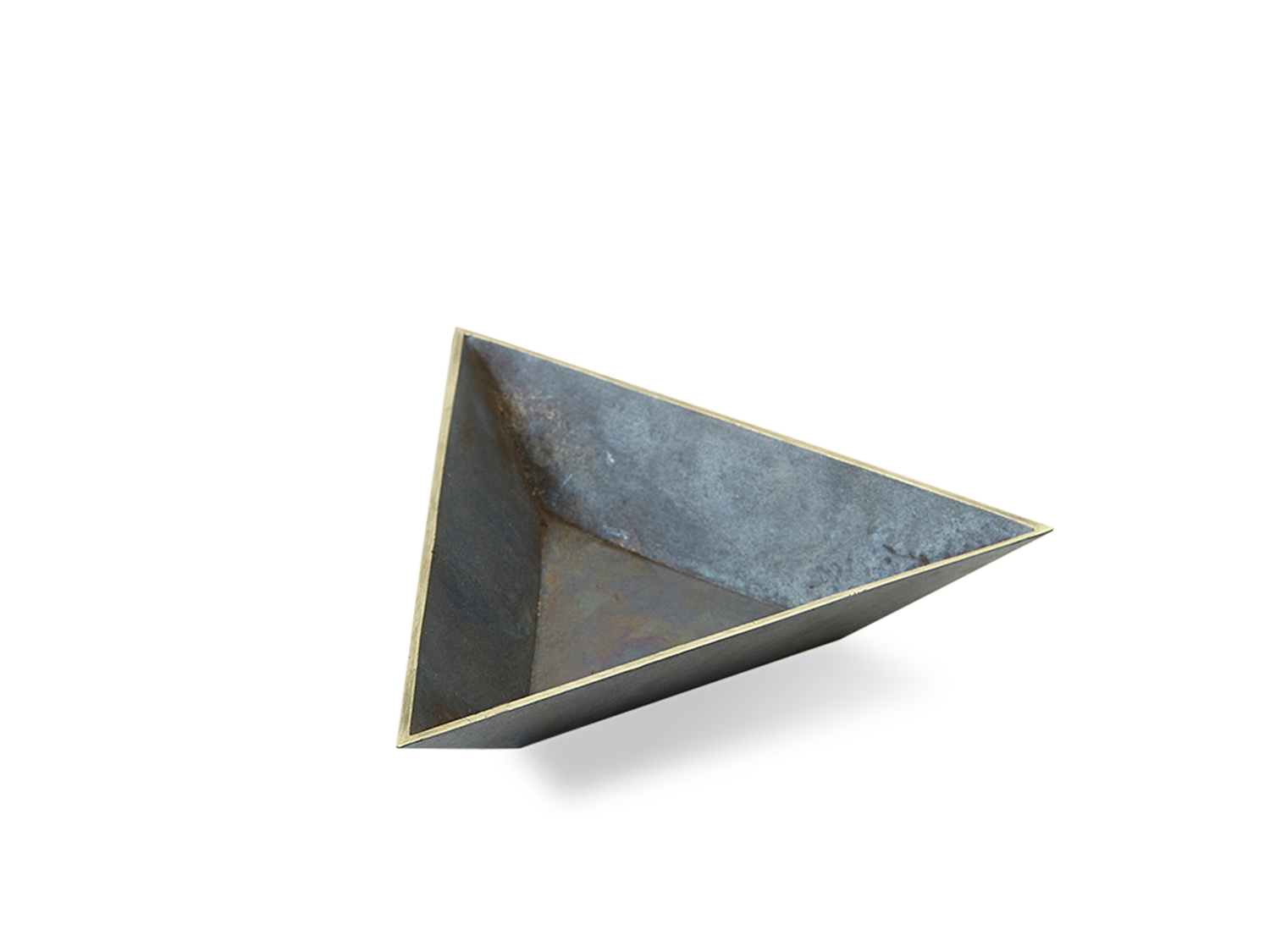 #4483 Patina Brass Triangle Tray