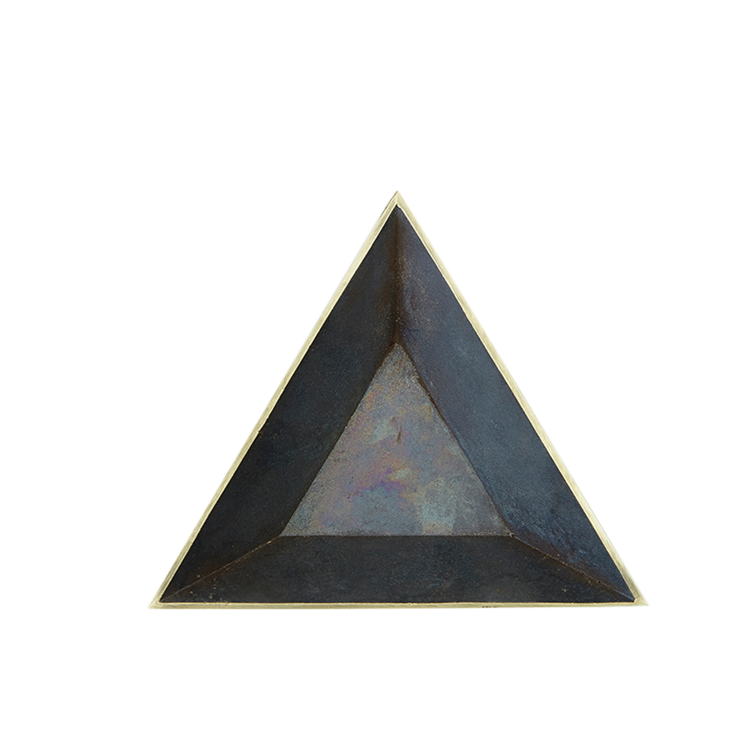 #4483 Patina Brass Triangle Tray