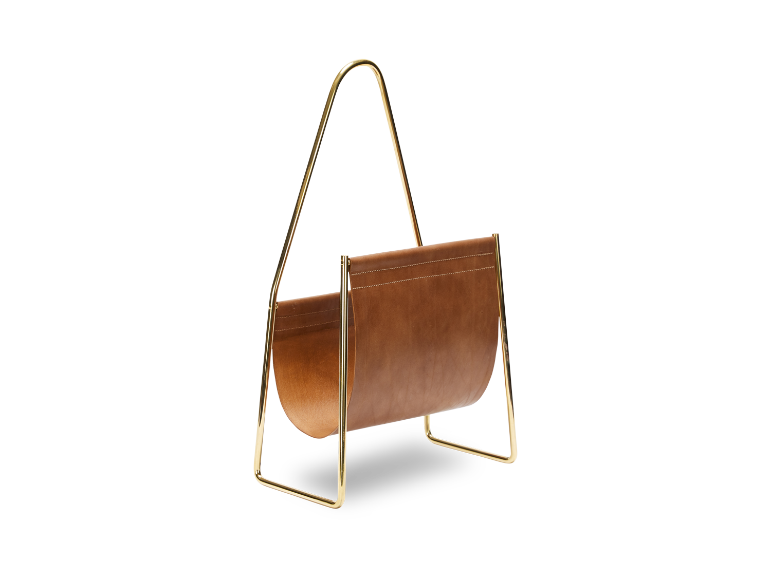 #3808-2 & #4488-2 Magazine Rack - Tan Cowhide