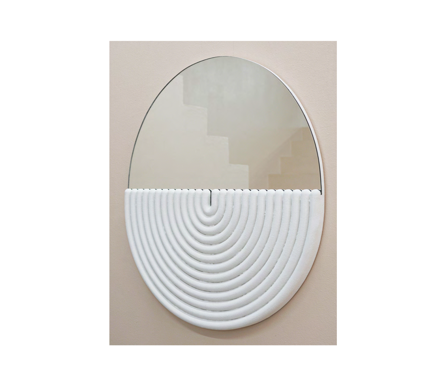 Oval Fluted Arch Mirror